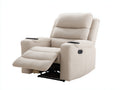 Sillones reclinables tela 108x98x102 cm - beige - diseño con reposapiés