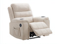 Sillones reclinables 94x90x102 cm - tapizado beige con portavasos - estilo moderno para salón