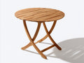 Mesas de jardín 80x80x75 cm - madera marrón - estilo natural plegable para exterior