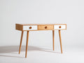 Mesas de oficina madera y MDF 110x50x78 cm - blanco-roble - estilo nórdico