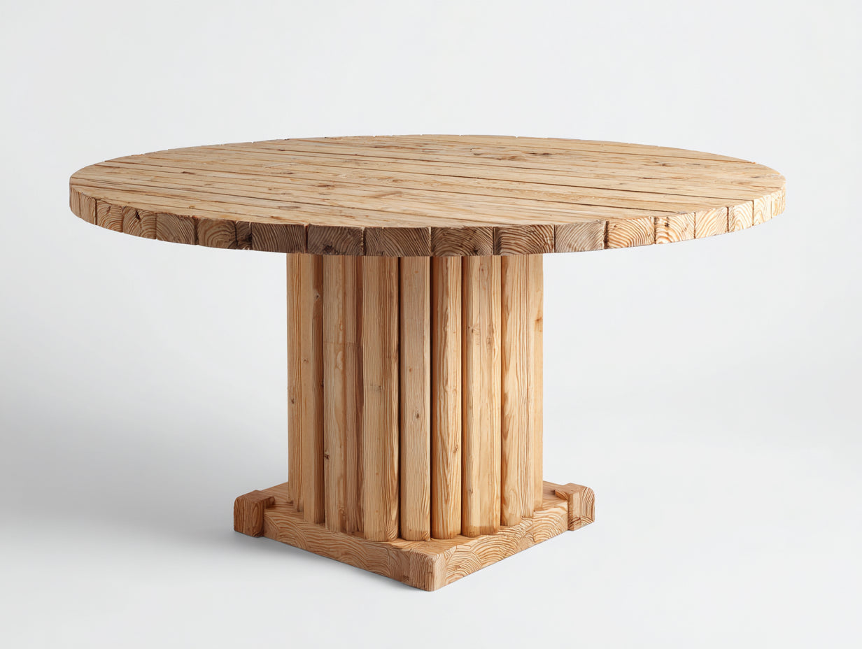 Mesas de jardín 130x130x75 cm - madera marrón claro - estilo natural para exterior