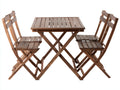 Conjuntos de comedor de jardín madera 70x70x75 cm - marrón - diseño plegable
