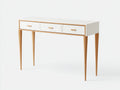 Mesas de oficina 120x45x78 cm - madera blanco-marrón - estilo nórdico con 3 cajones
