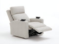 Sillones reclinables tela 95x90x105 cm - beige - diseño eléctrico con reposapiés