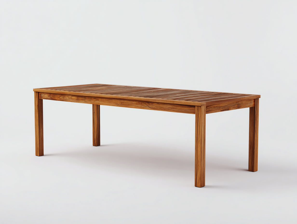 Mesas de jardín madera 180x90x75 cm - marrón - diseño rectangular