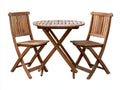 Conjuntos de comedor de jardín madera 70x70x75 cm - marrón - diseño plegable para exterior