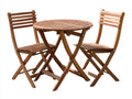 Conjuntos de comedor de jardín madera 75x75x74 cm - marrón - diseño plegable para exterior