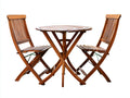 Conjuntos de comedor de jardín madera 65x65x74 cm - marrón - diseño plegable