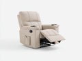 Sillones reclinables tela 110x96x104 cm - beige - diseño con reposapiés